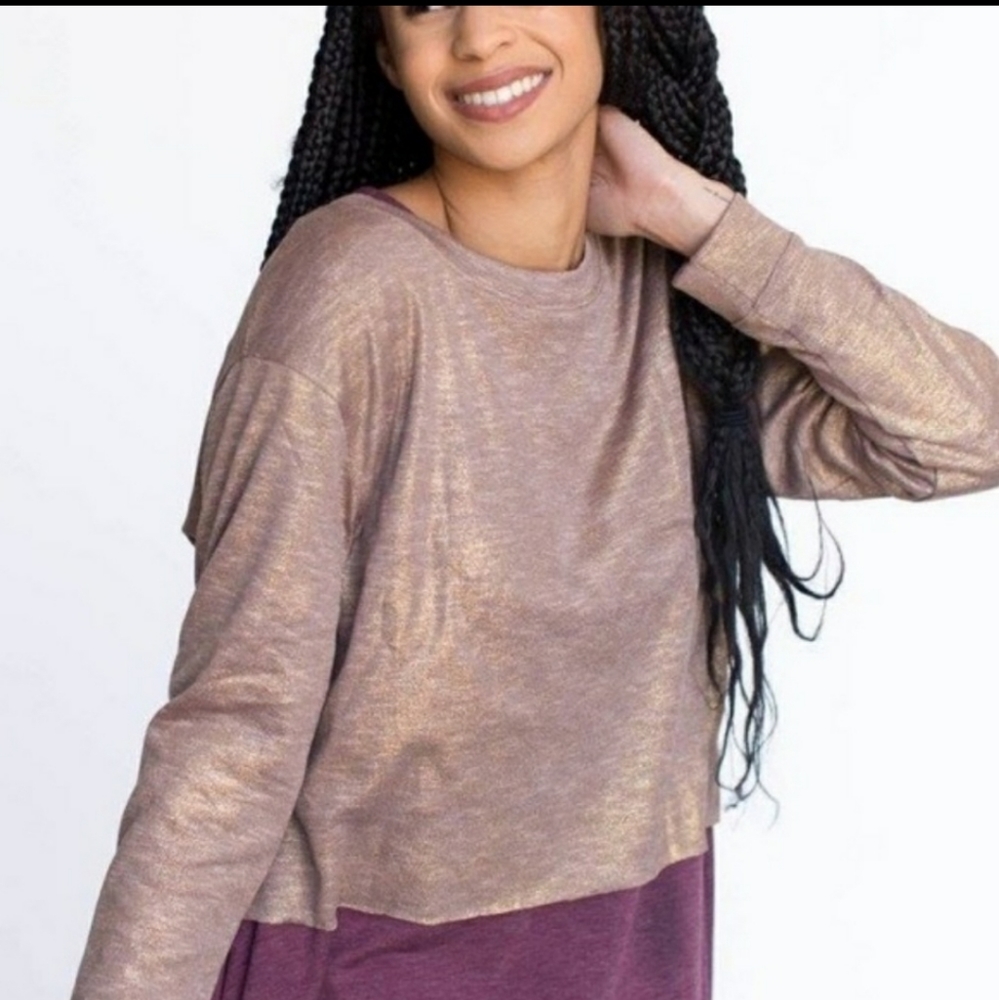 Gold crop top